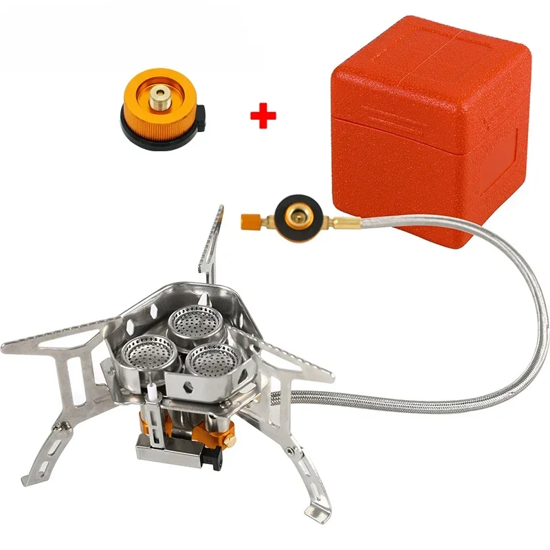 Mini Camping Windproof Stove 5800W Portable Outdoor Gas Stove Foldable Burner Hiking Equipment Picnic Barbecue Cooking Equipment - Image 10