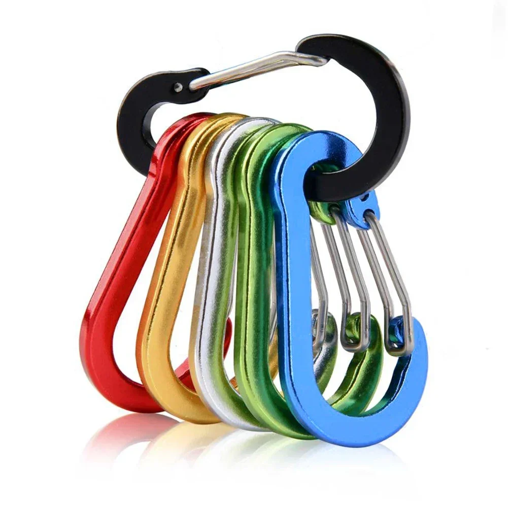 Aluminum Carabiner Clip Set (6-Pack)