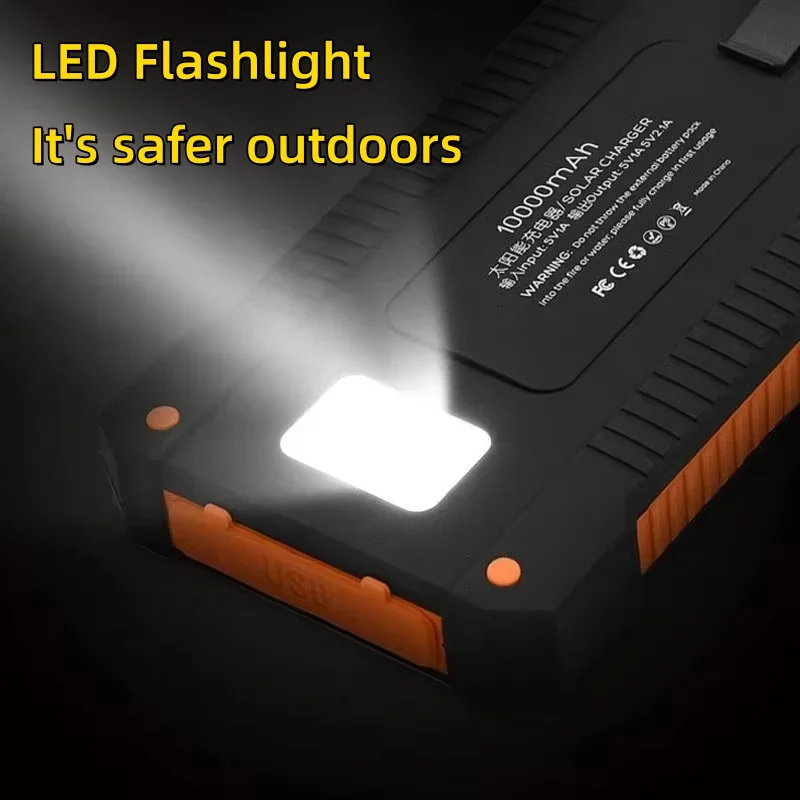 500000mAh Waterproof Outdoor Solar Power Bank Dual USB Travel Portable Solar Charger SOS Flashlight for iPhone Xiaomi Huawei - Image 3