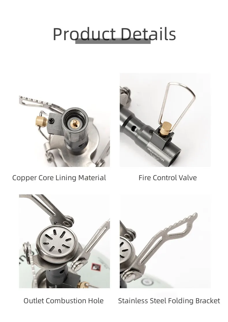 MOUNTAINHIKER Camping Tourist Burner Big Power Mini Gas Stove Cookware Folding Portable Outdoor Picnic Barbecue Survival Furnace - Image 15