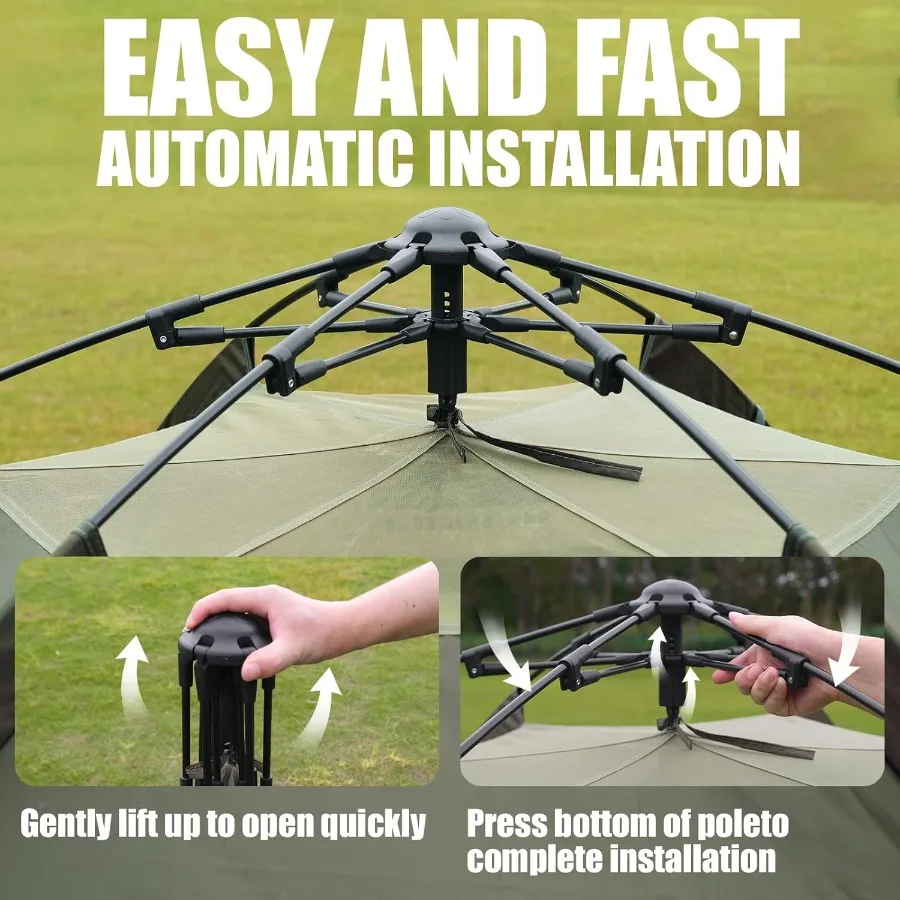3-4 Person Instant Pop-Up Camping Tent - Image 2
