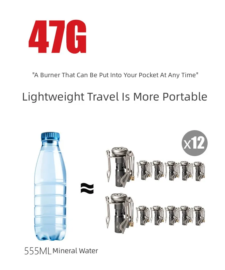 MOUNTAINHIKER Camping Tourist Burner Big Power Mini Gas Stove Cookware Folding Portable Outdoor Picnic Barbecue Survival Furnace - Image 12