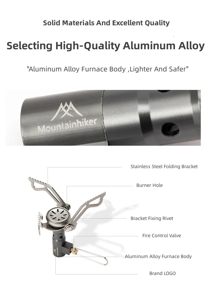 MOUNTAINHIKER Camping Tourist Burner Big Power Mini Gas Stove Cookware Folding Portable Outdoor Picnic Barbecue Survival Furnace - Image 10