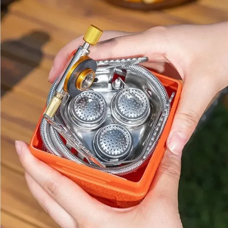 Mini Camping Windproof Stove 5800W Portable Outdoor Gas Stove Foldable Burner Hiking Equipment Picnic Barbecue Cooking Equipment - Image 5