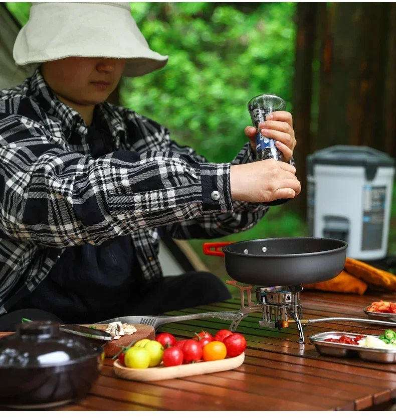 Mini Camping Windproof Stove 5800W Portable Outdoor Gas Stove Foldable Burner Hiking Equipment Picnic Barbecue Cooking Equipment - Image 22