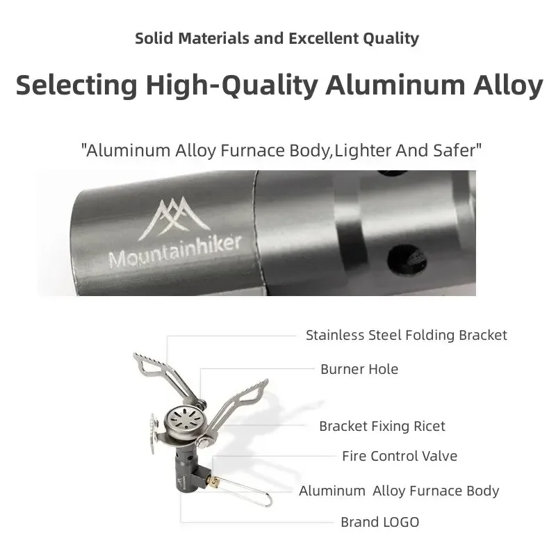 MOUNTAINHIKER Camping Tourist Burner Big Power Mini Gas Stove Cookware Folding Portable Outdoor Picnic Barbecue Survival Furnace - Image 5