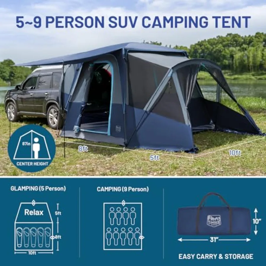 SUV Car Camping Tent – Waterproof 5-9 Person - Image 4