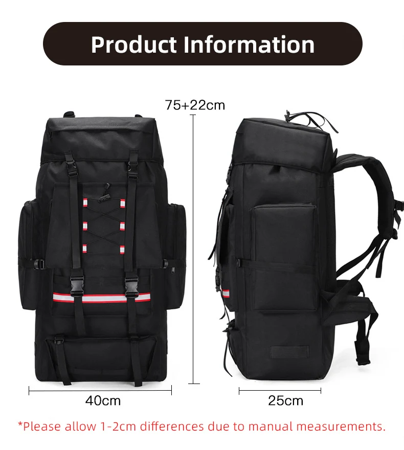 80L Tactical Hiking Backpack - Image 7