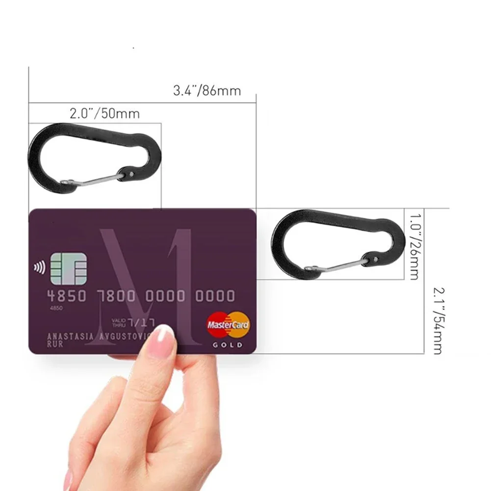 Aluminum Carabiner Clip Set (6-Pack) - Image 6