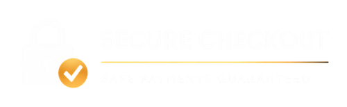 Secure Checkout – Safe Payments Guaranteed Secure checkout badge with lock icon and verified safe payments guarantee