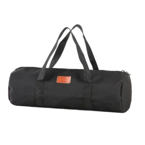 Camping tent stake and tool storage bag on white background