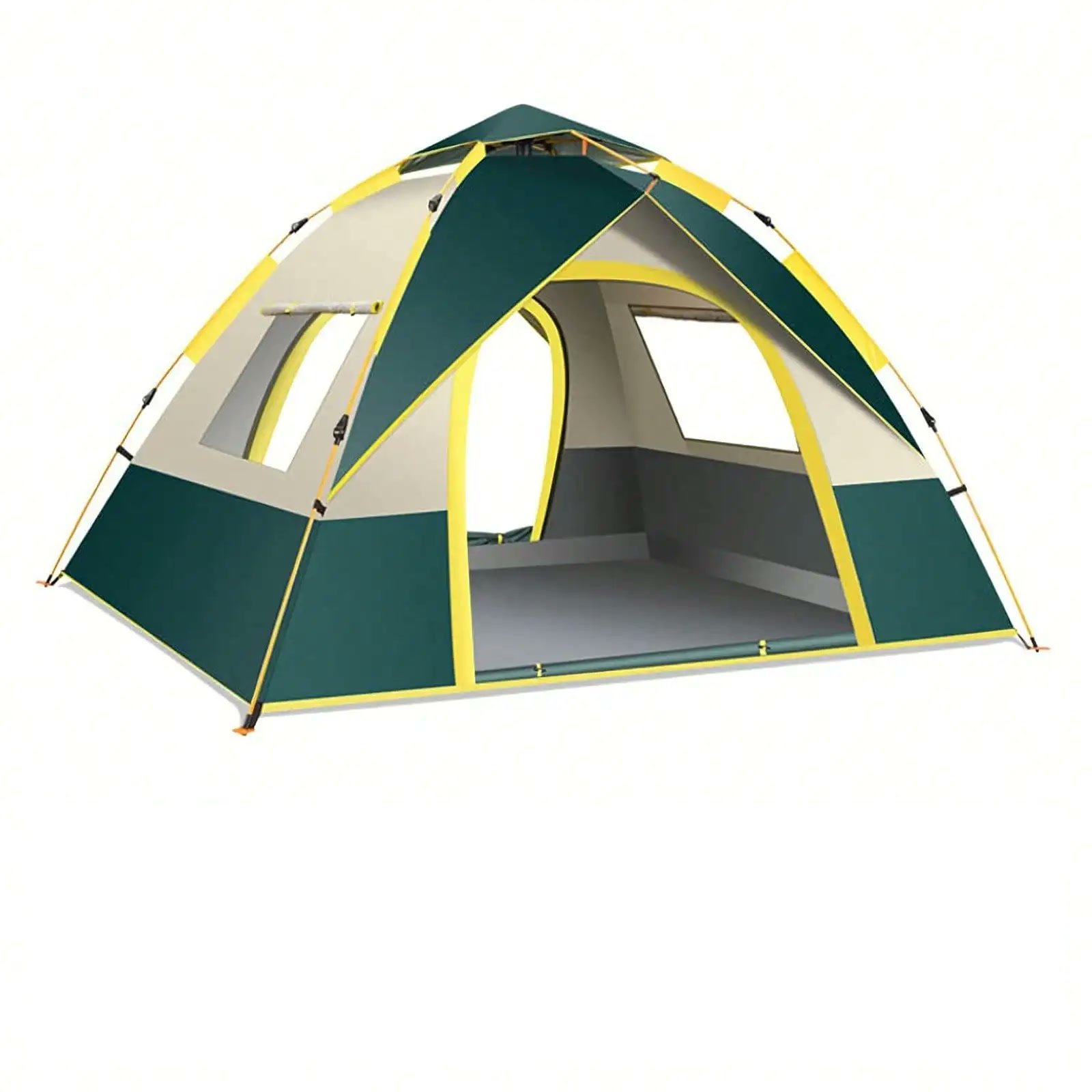 Automatic waterproof camping tent quick-open green shelter