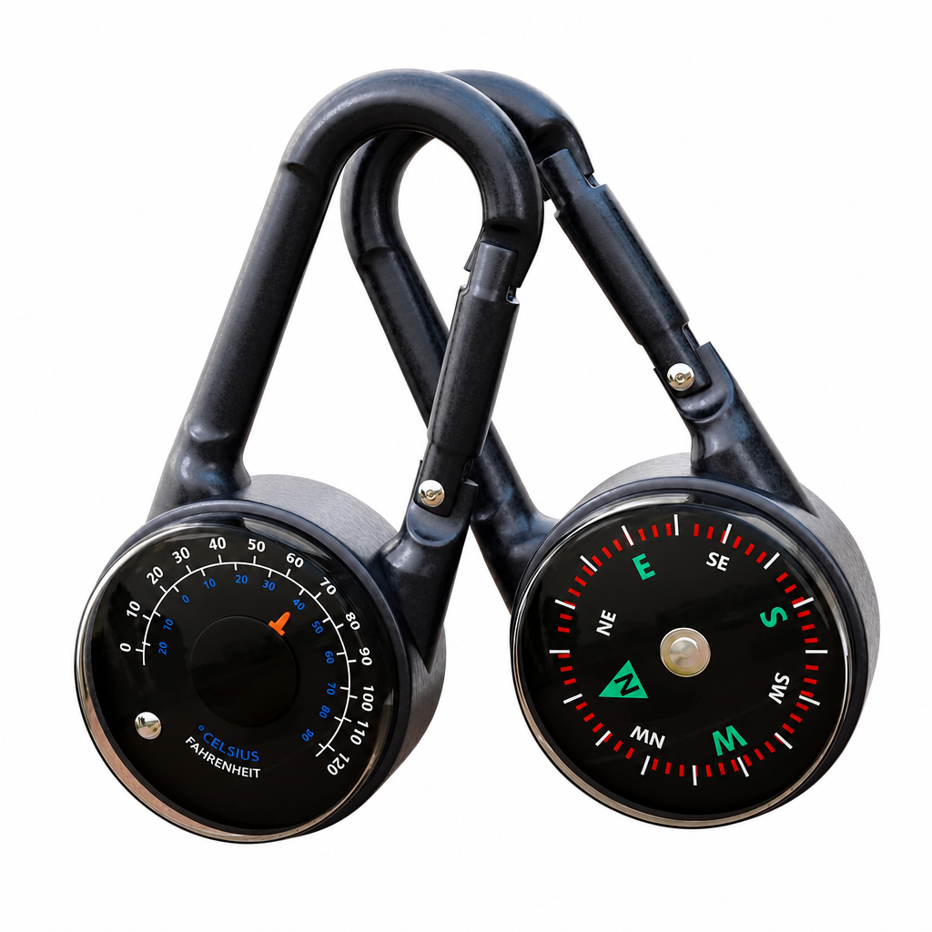 Compass keychain clean centered featured image