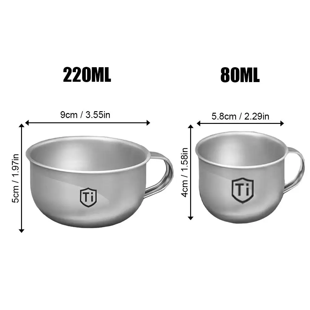 Titanium Camping Mug Set with Foldable Handle - Image 21
