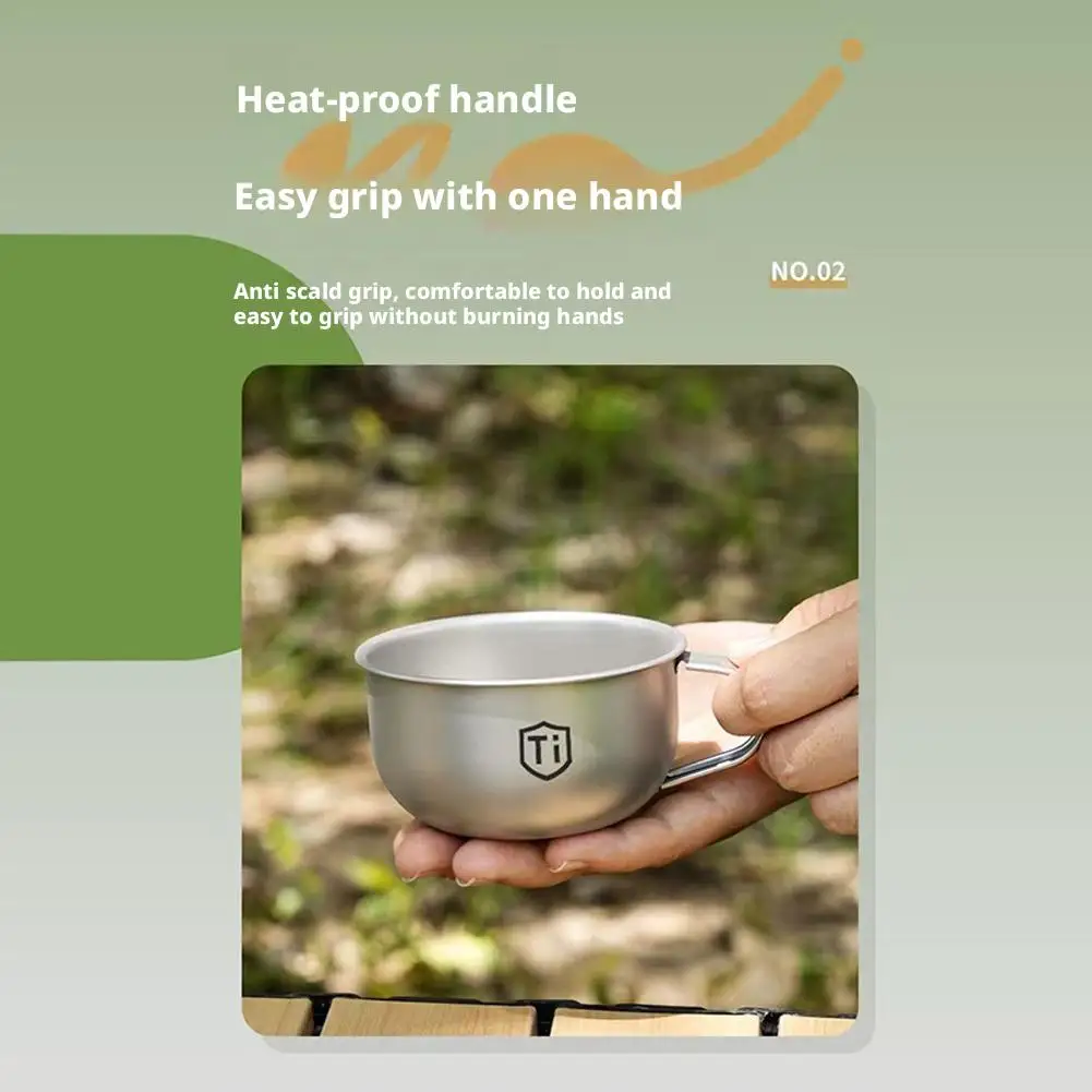 Titanium Camping Mug Set with Foldable Handle - Image 17