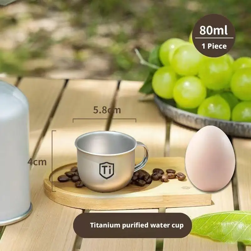 Titanium Camping Mug Set with Foldable Handle - Image 12