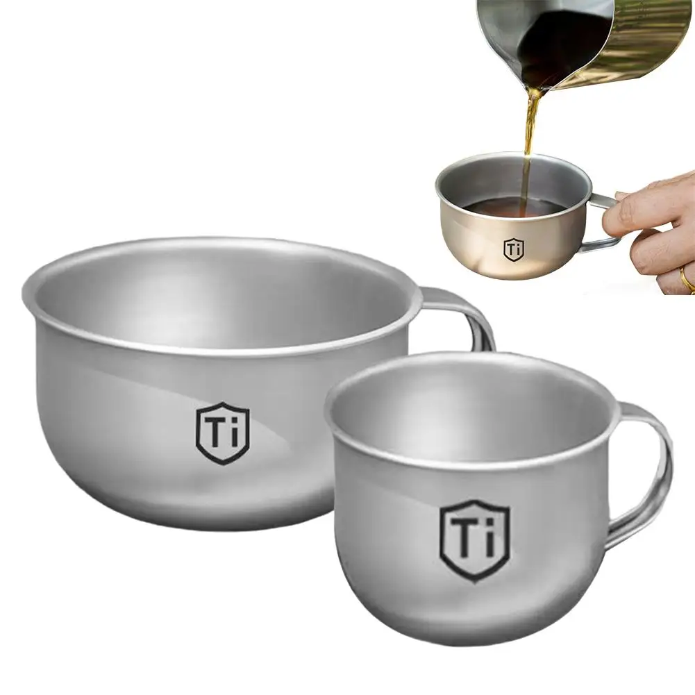 Titanium Camping Mug Set with Foldable Handle - Image 9