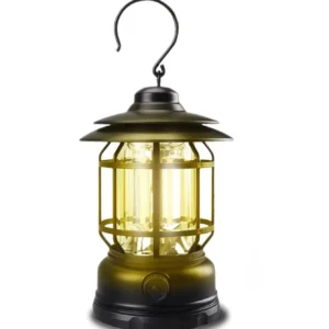Rechargeable camping lantern with dimmable warm white light