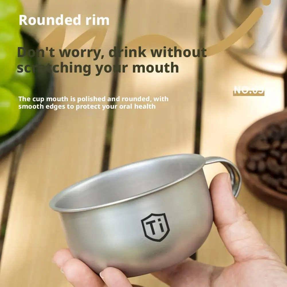 Titanium Camping Mug Set with Foldable Handle - Image 5