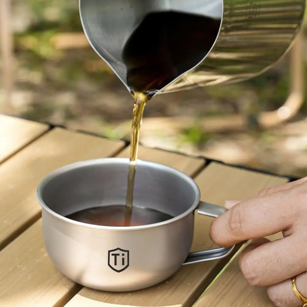 Titanium Camping Mug Set with Foldable Handle - Image 6
