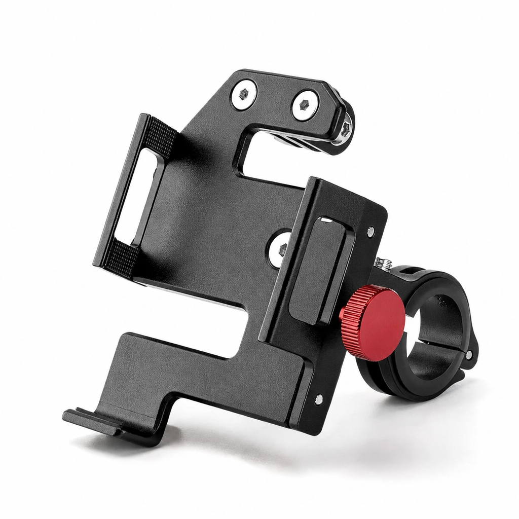 Bike phone holder on clean white background