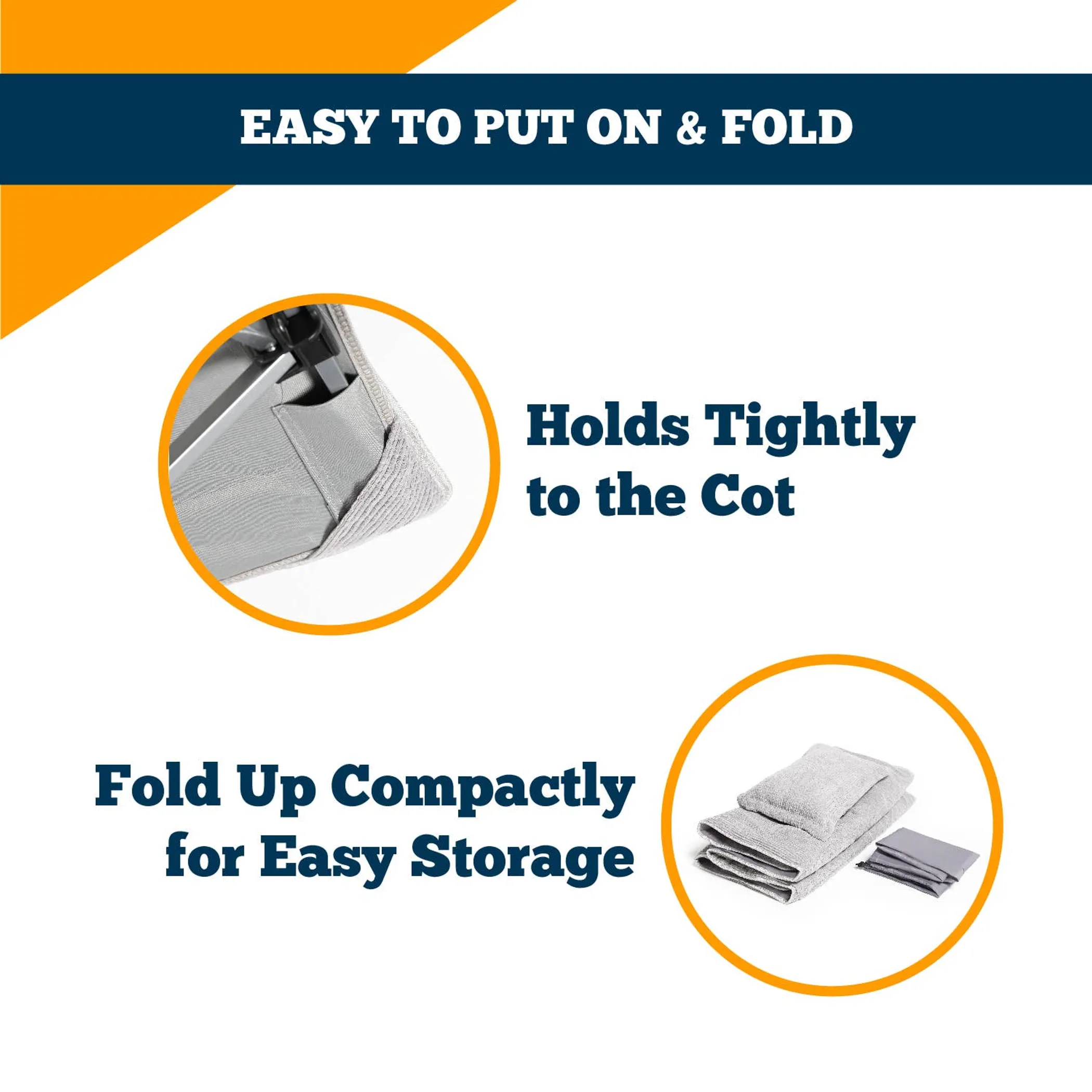 Alpcour Cot Mattress Pad with Pillow - Image 4