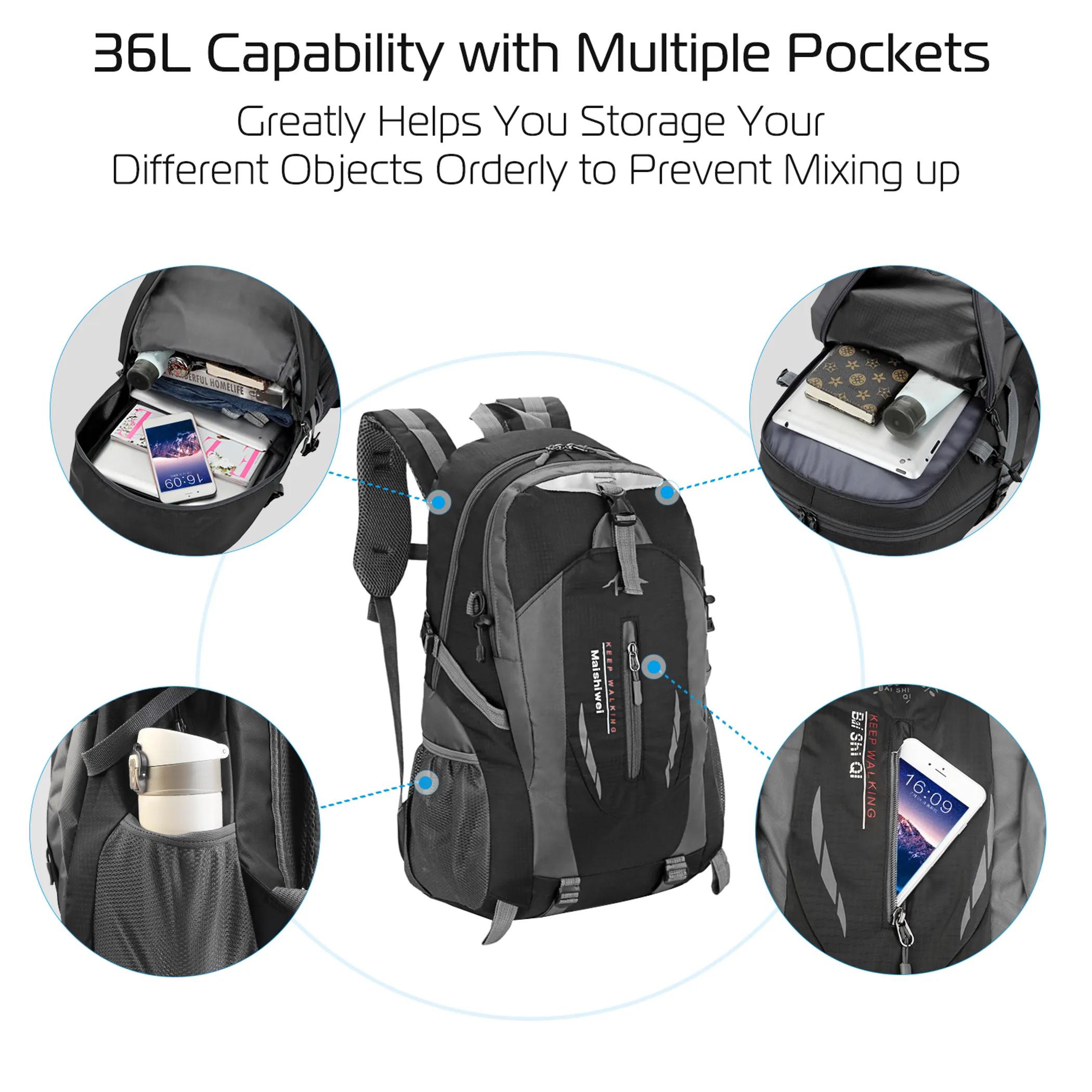 Water-Resistant Hiking Daypack - Image 2