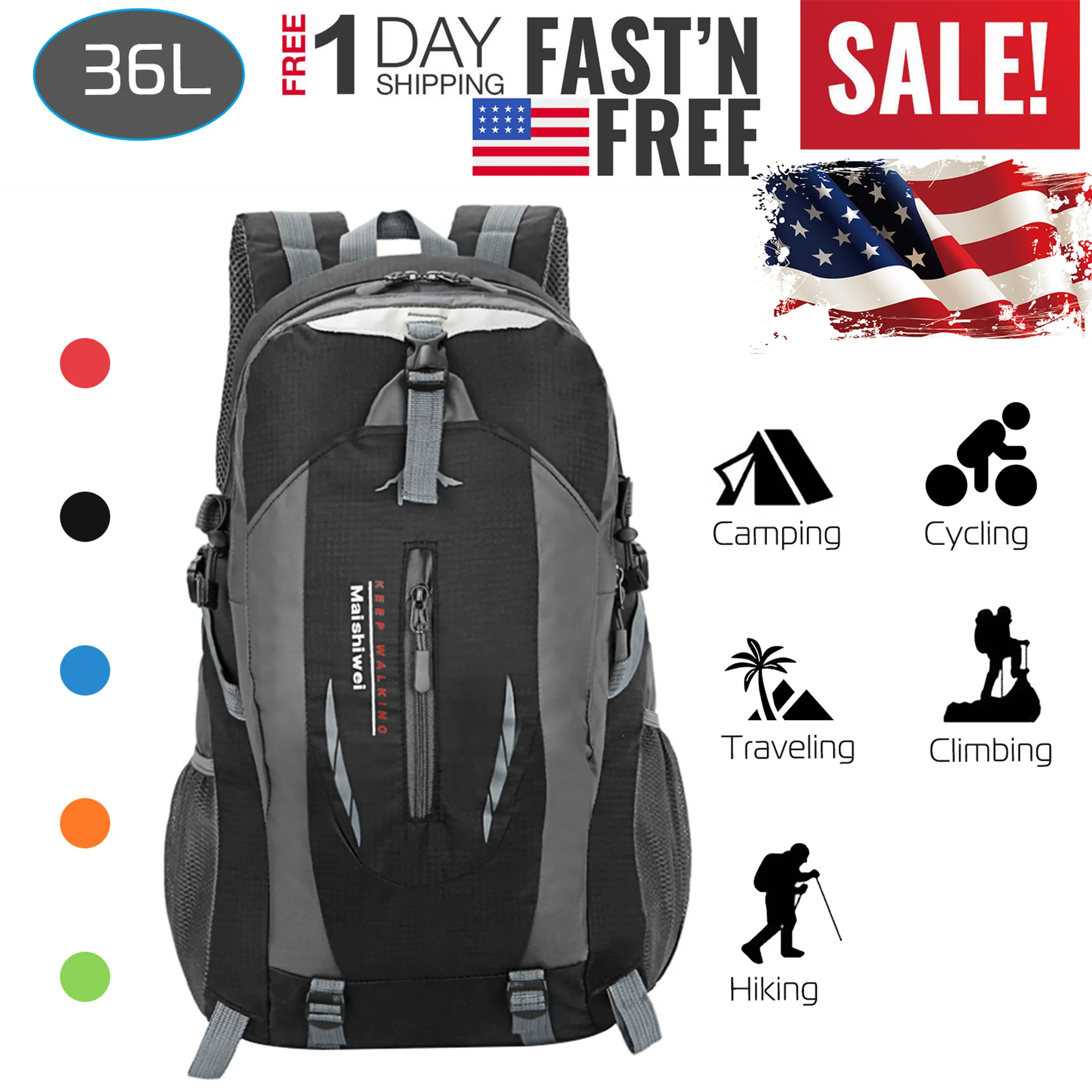 Water-Resistant Hiking Daypack - Image 3