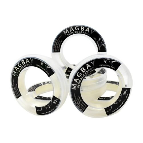 MagBay Big Game 100% fluorocarbon leader spools with blue packaging
