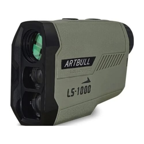 Golf laser rangefinder with flag-lock, green ARTBULL LS-1000 body on white background