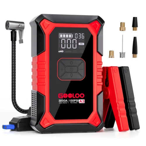 GOOLOO A3 Jump Starter with Air Compressor