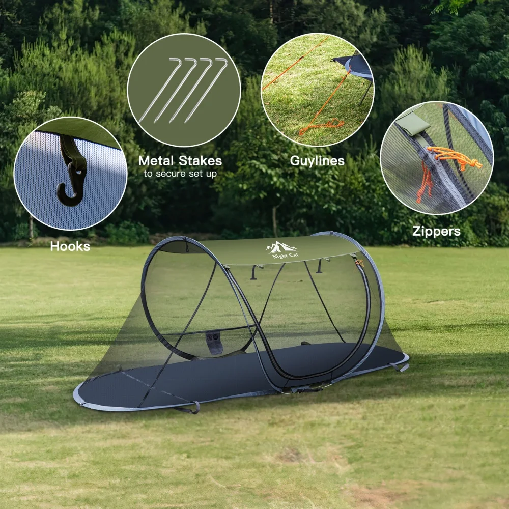 Night Cat Pop-Up Mosquito Tent - Image 3