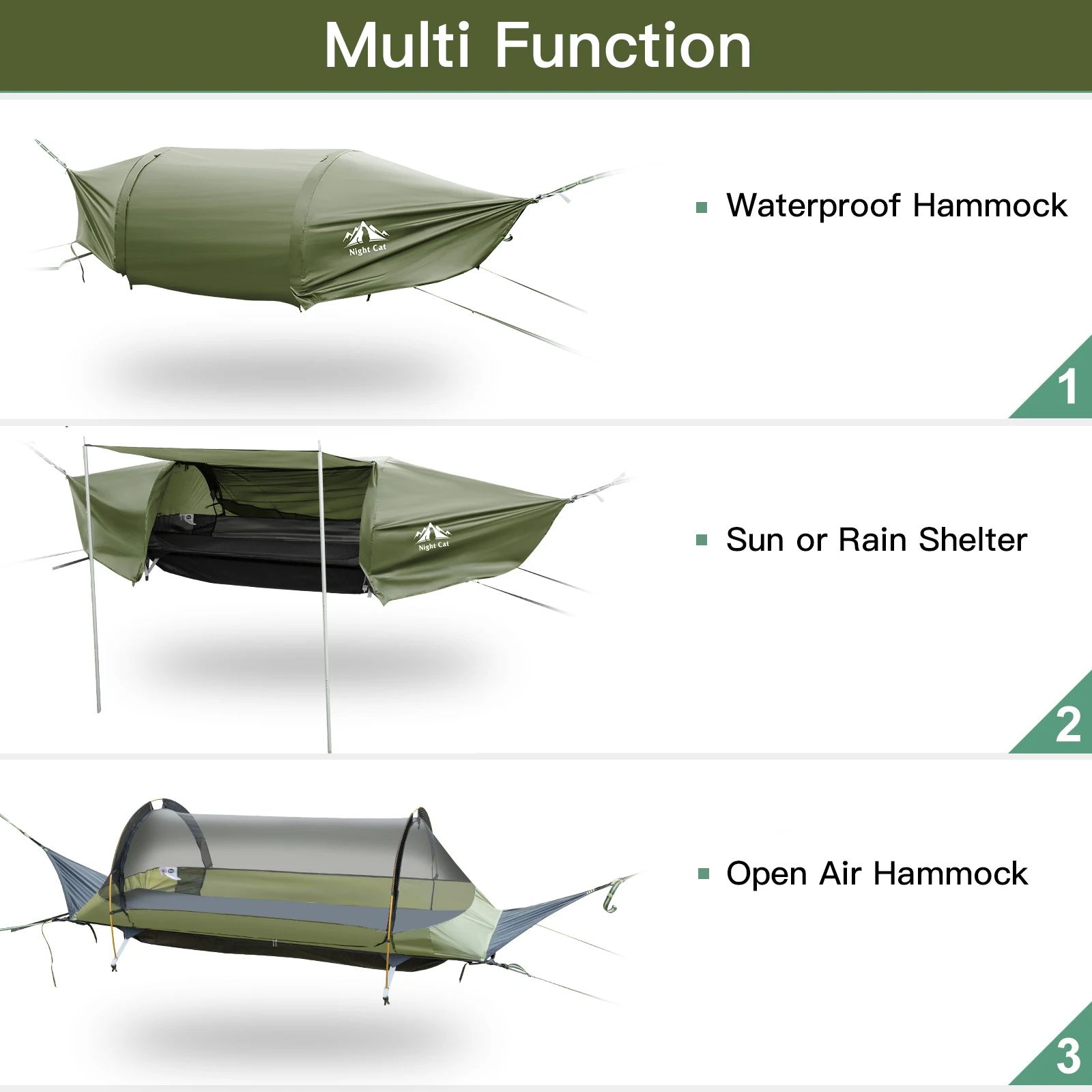 Night Cat Lay Flat Hammock - Image 3