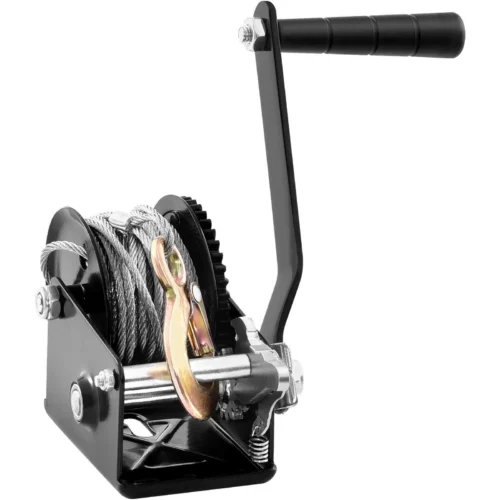 Hand Winch with Steel Cable and Two-Way Ratchet